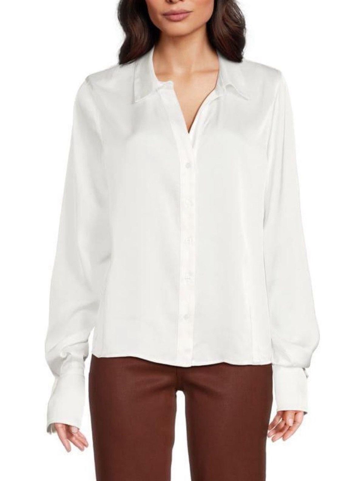 Other NVLT white button-up satin blouse size L Size L / US 10 / IT 46 - 6 Thumbnail