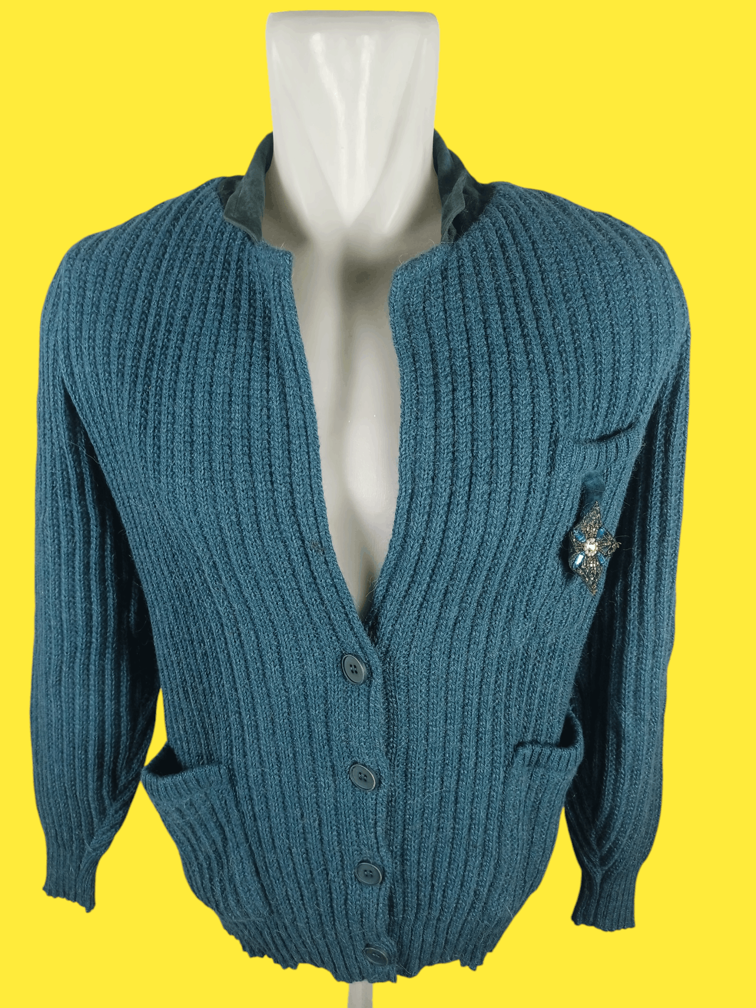 Les Copains Les Copains Alpaca-wool Blend V-neck Cardigan Size US M / EU 48-50 / 2 - 18 Thumbnail