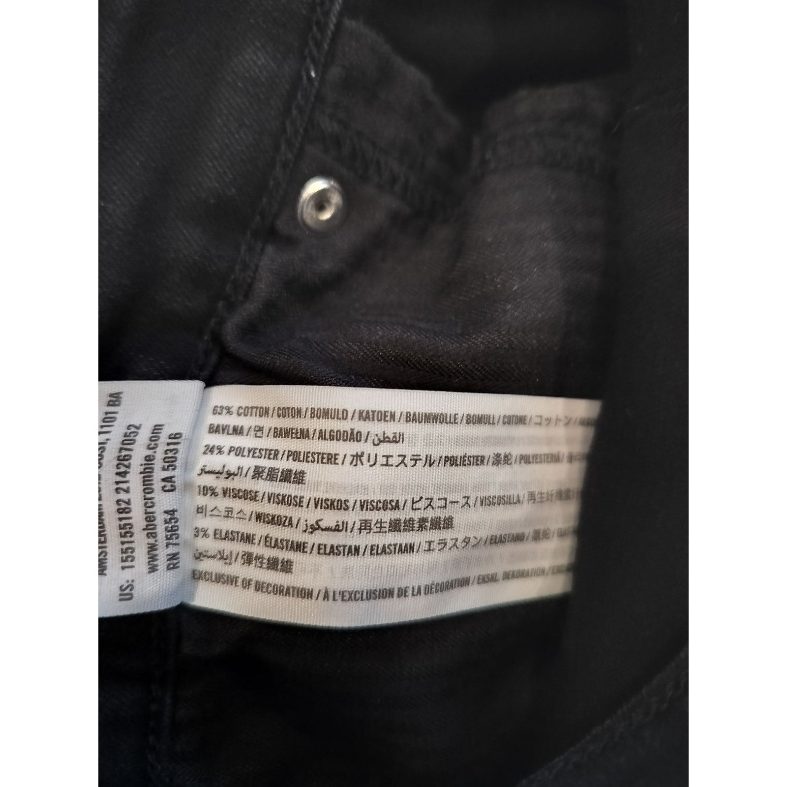 Abercrombie & Fitch Abercrombie Simone High Rise Super Skinny Black 14R Size 36" / US 14 / IT 50 - 9 Thumbnail