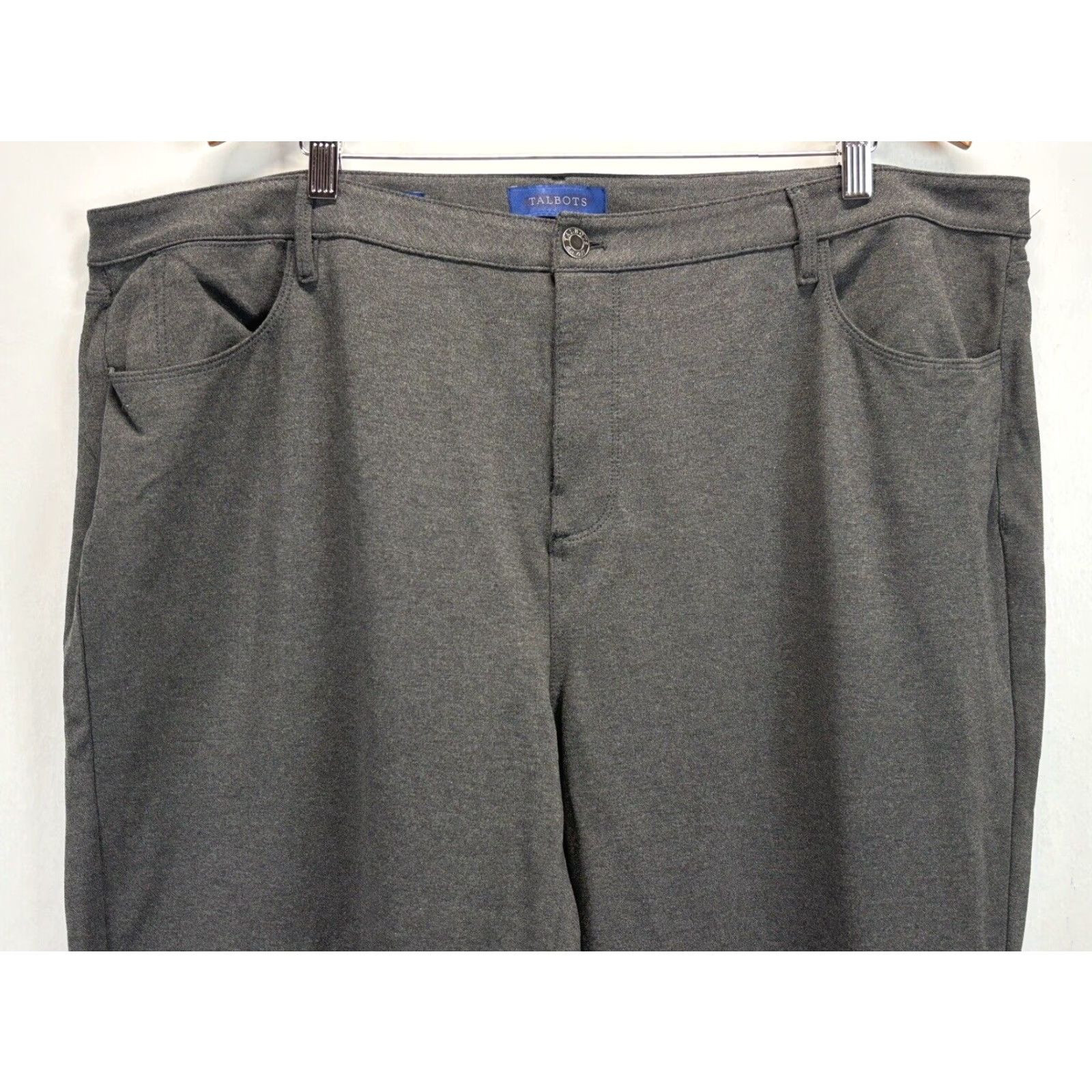 Talbots Talbots Pants Women 24W Gray Knit High Waist Straight Leg Dress Pants Career Business Womens Size 42" / US 20 - 2 Thumbnail