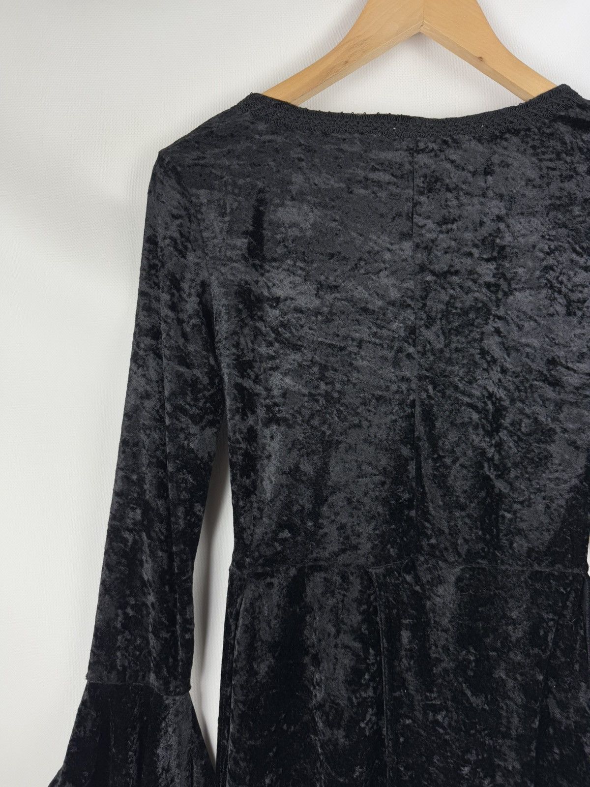 Lip Service Lip Service Gothic Witch Punk Velour Bell Sleeve Tunic Dress Size S / US 4 / IT 40 - 16 Thumbnail