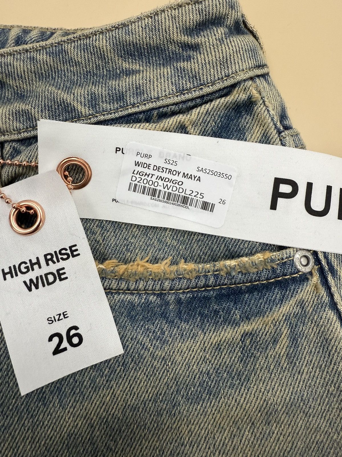Other Purple Brand Wide Destroy Jeans Size 26" / US 2 / IT 38 - 2 Thumbnail