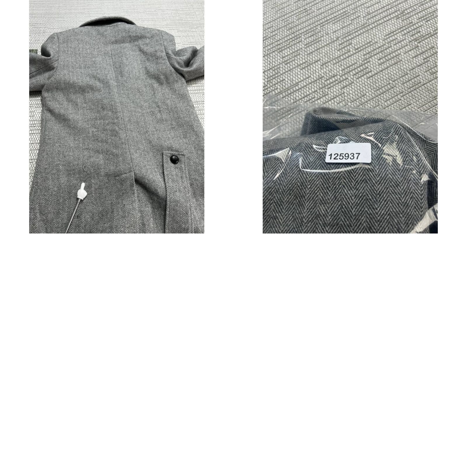 Vintage Tuckernuck Coat Blazer Wool Blend Gray Herringbone Notch Lapel Wool Blend - Women Size S Short Sleeve? Size S / US 4 / IT 40 - 9 Thumbnail