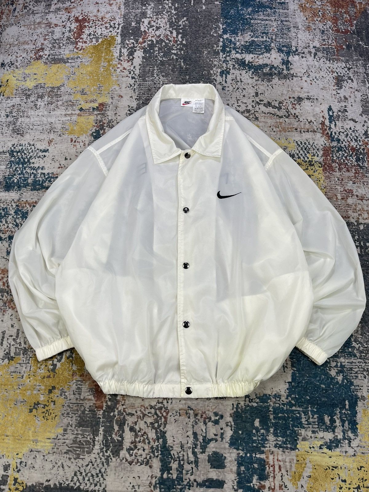 Nike Vtg 90s Nike Swoosh Back Spell Couch Jacket Size US L / EU 52-54 / 3 - 2 Thumbnail