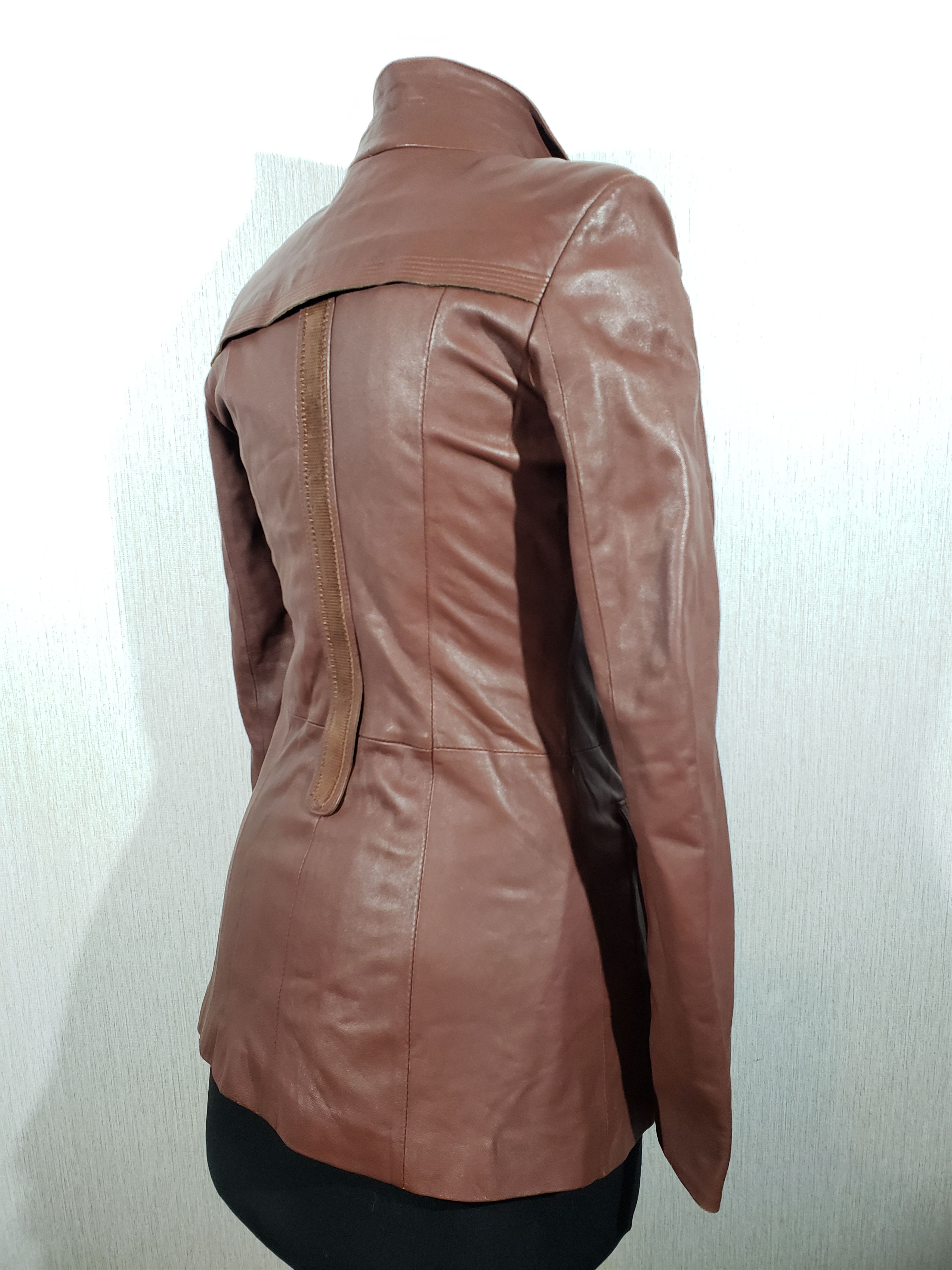 Other Stylish brown leather women's jacket. Size M / US 6-8 / IT 42-44 - 4 Thumbnail