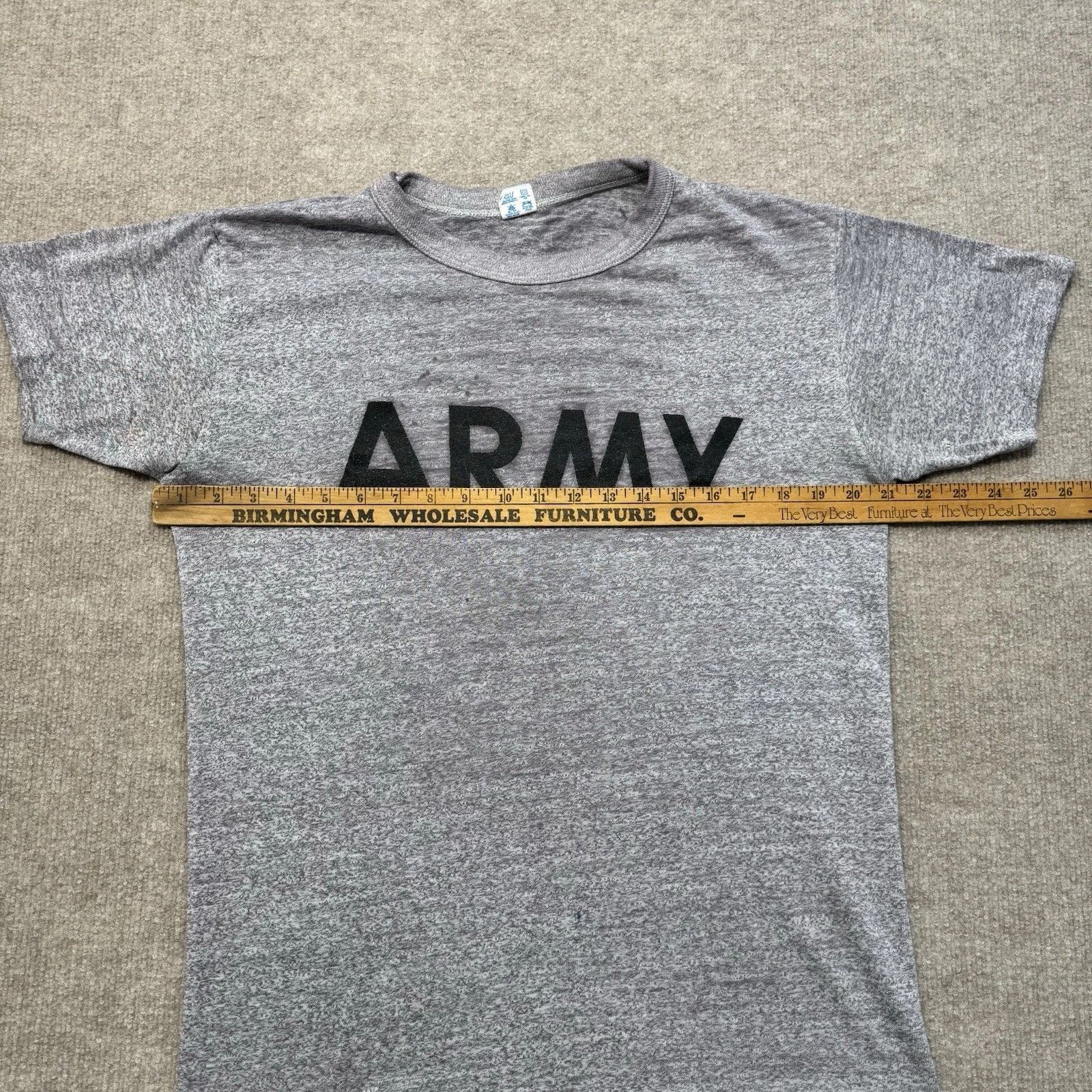 Champion US Army Gray Single Stitch Tee Vintage 1980s Size US M / EU 48-50 / 2 - 5 Thumbnail
