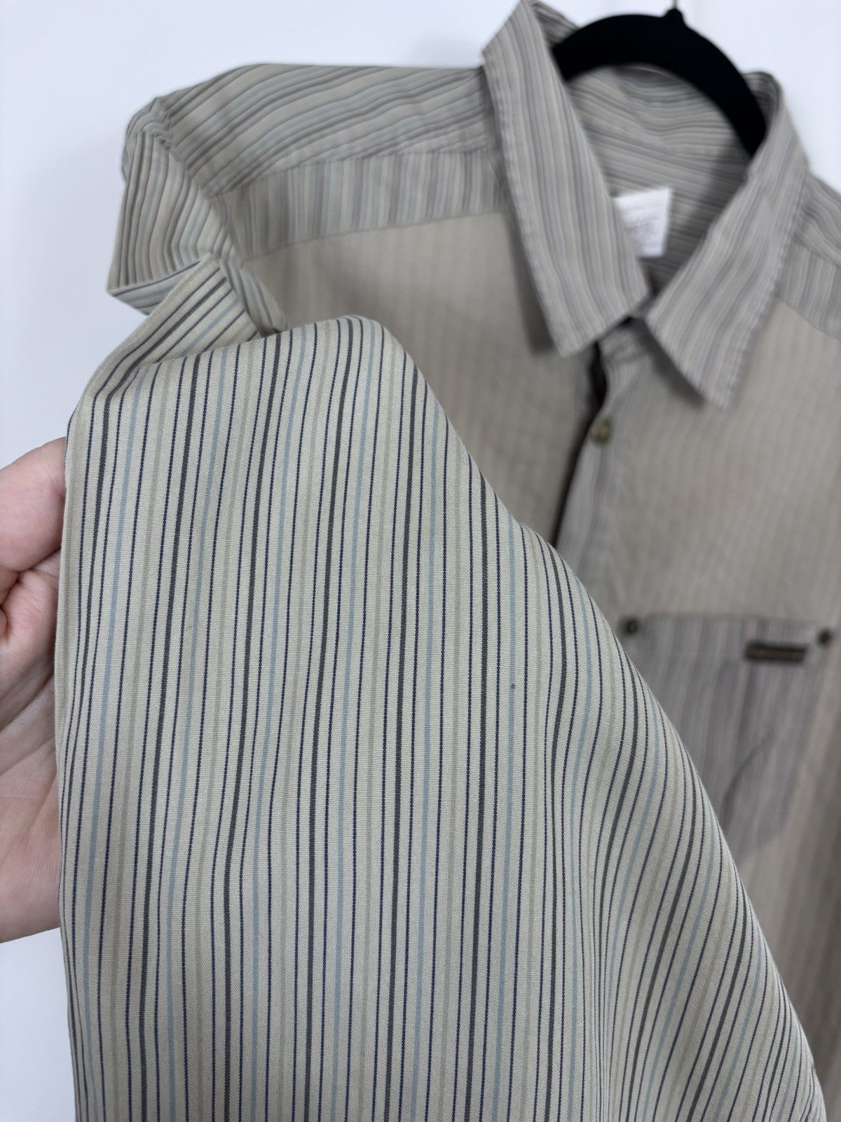 Dolce & Gabbana Dolce & Gabbana Vintage Men’s Beige Striped Button Up Shirt Size US XL / EU 56 / 4 - 13 Thumbnail