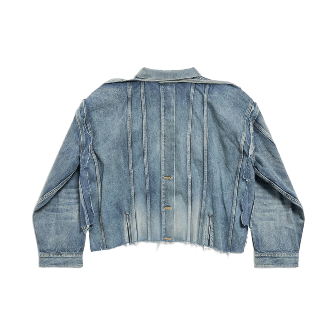 Balenciaga o1tr1nto0725 Deconstructed Jacket in Blue Size S / US 4 / IT 40 - 2 Thumbnail