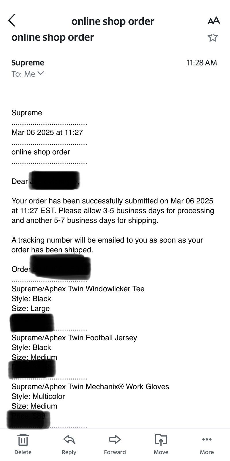 Supreme Supreme/Aphex Twin Windowlicker Tee SOLD OUT Size:MEDIUM Size US L / EU 52-54 / 3 - 3 Thumbnail