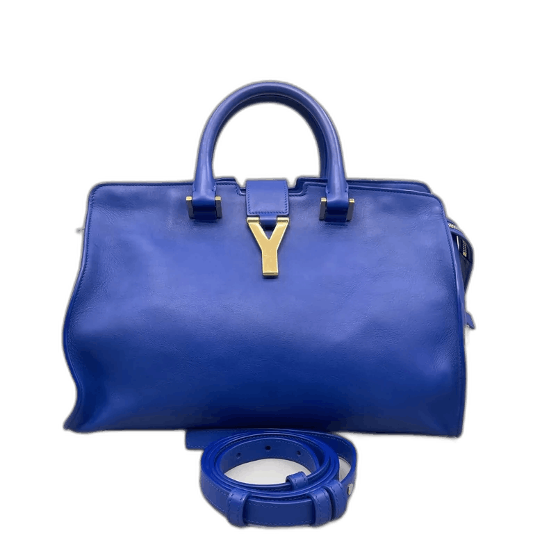 Yves Saint Laurent YSL Blue Y Letter Handbag with Strap Size ONE SIZE - 1 Thumbnail