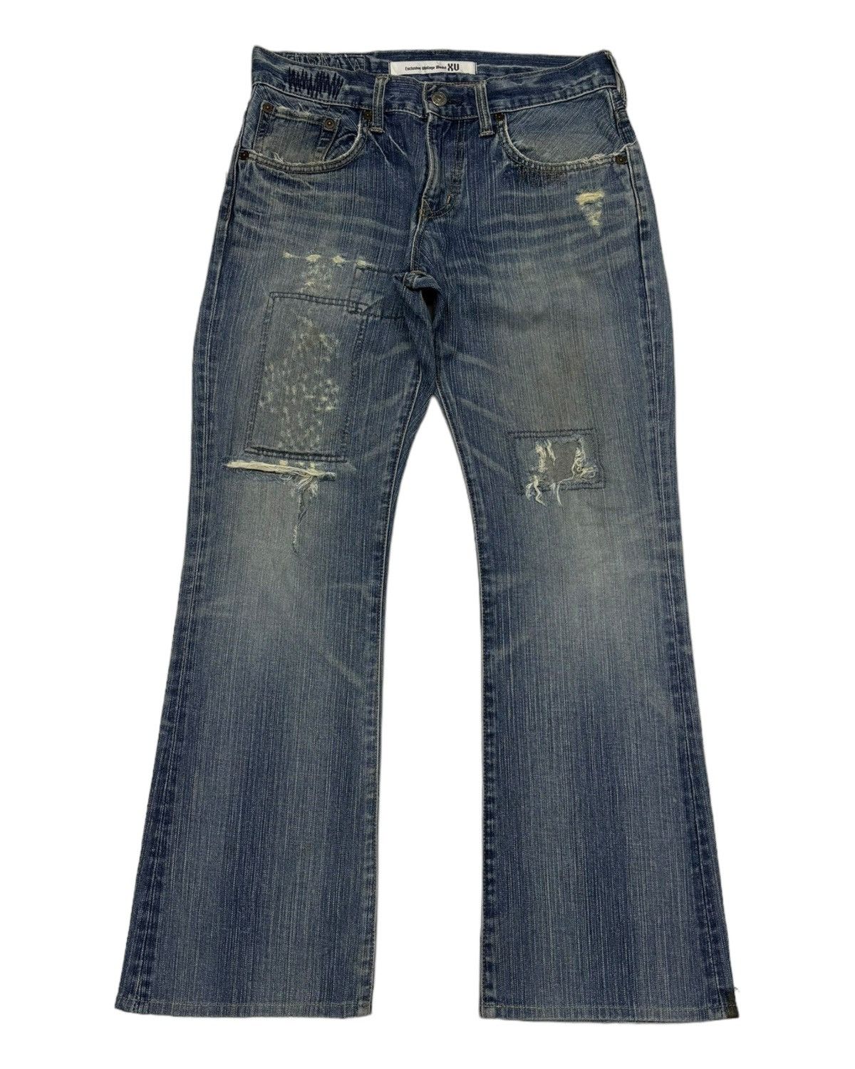 If Six Was Nine VINTAGE EDWIN XU FLARE JEANS EXCLUSIVE MODEL DENIM JEANS Size 29" - 5 Thumbnail