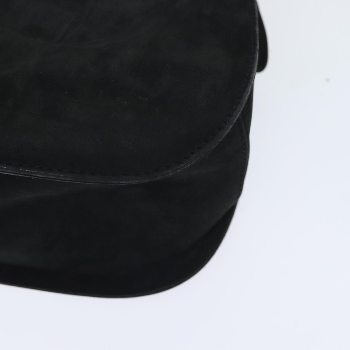 Salvatore Ferragamo Salvatore Ferragamo Gancini Hand Bag Suede Black Gold Size ONE SIZE - 9 Thumbnail