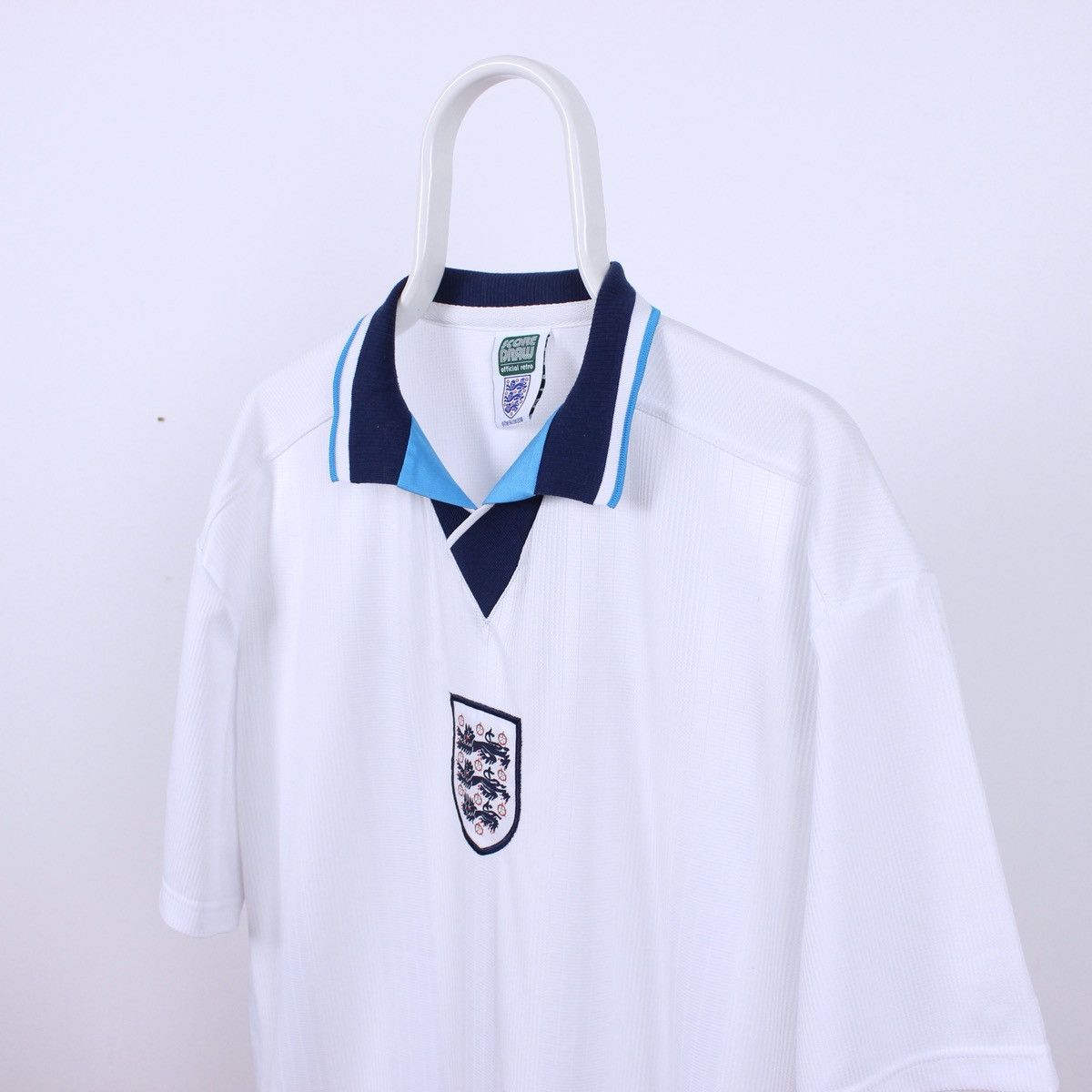 Vintage Score Draw England National Team Retro Football Jersey 90s Size US XL / EU 56 / 4 - 1 Thumbnail