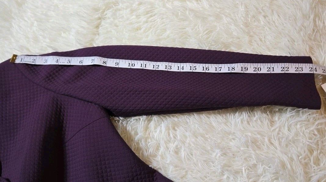 Bill Blass Bill Blass Skirt Suit Womens Violet Quilted Circle Pockets Size L / US 10 / IT 46 - 8 Thumbnail