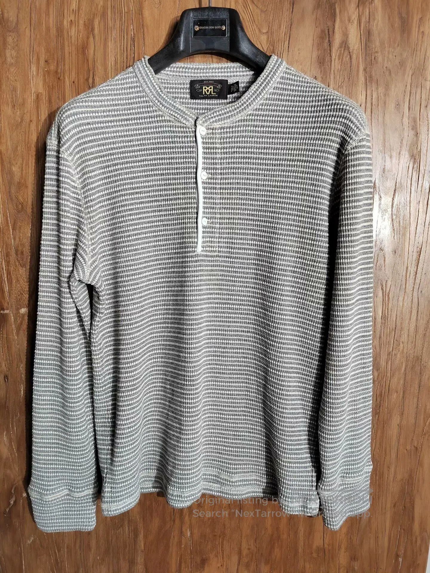RRL Ralph Lauren RRL Ralph Lauren Long Sleeve Henley Shirt. Size US L / EU 52-54 / 3 - 1 Thumbnail