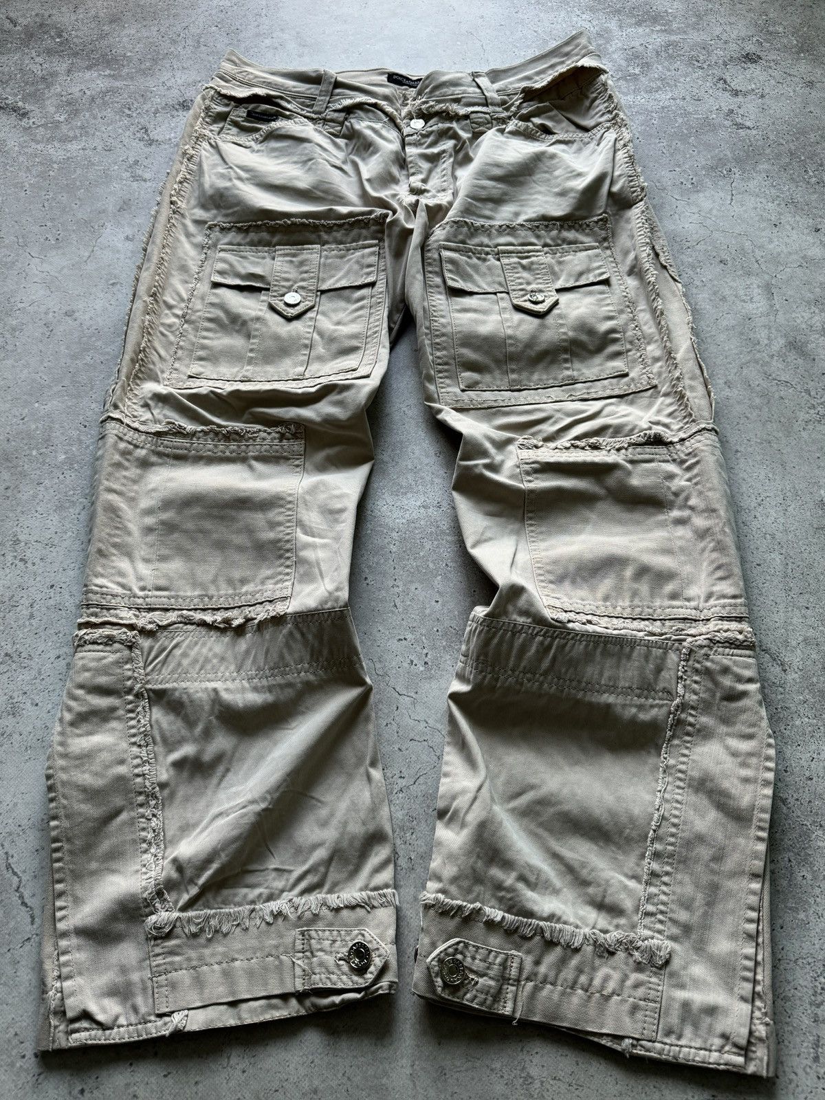 Dolce & Gabbana 🔥 Dolce&Gabbana Archive 00s PatchWork Distressed Pants Size US 34 / EU 50 - 1 Thumbnail