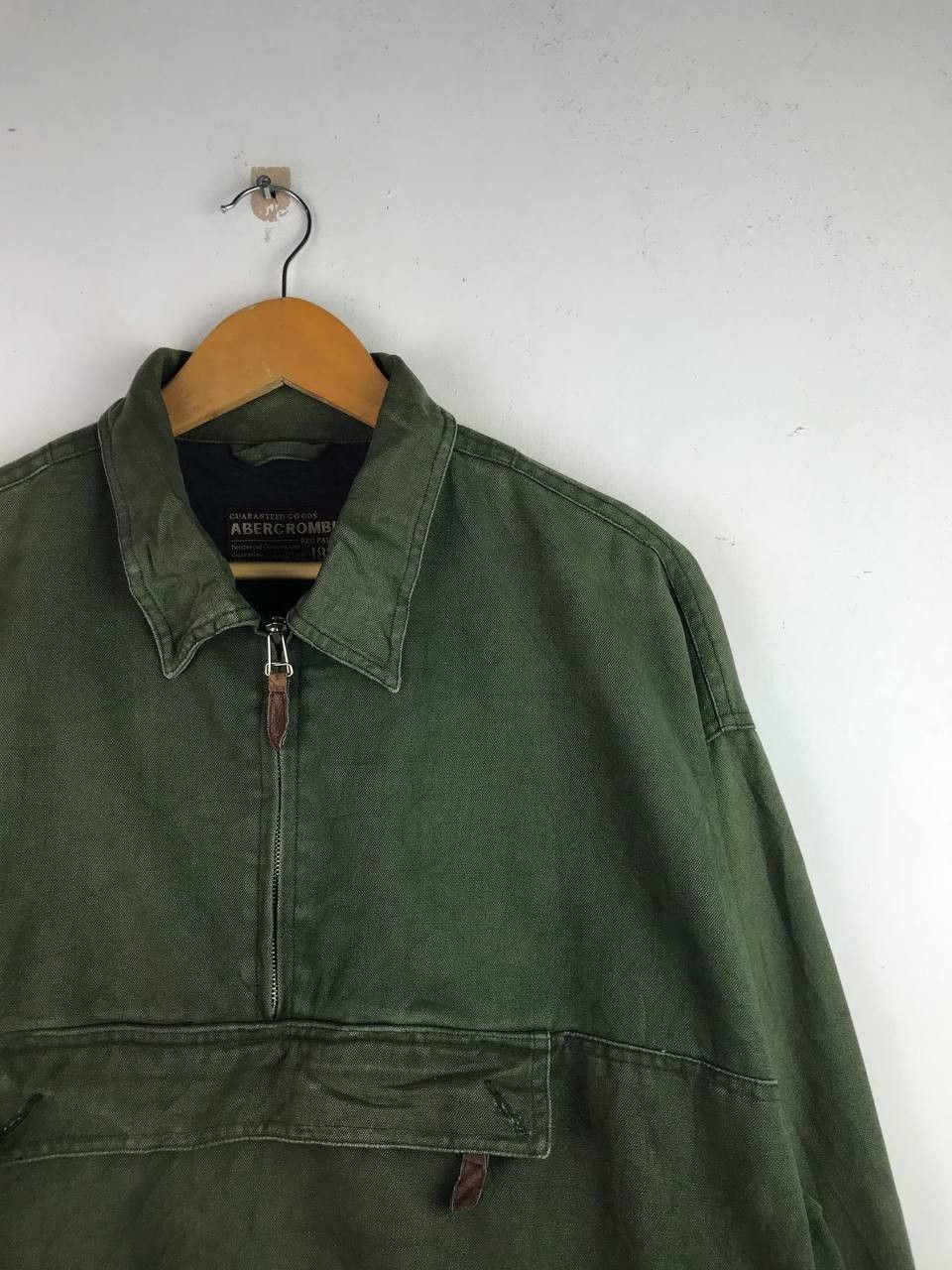 Abercrombie & Fitch Vintage Half Zipper Anorak Abercrombie jacket Inspired Army Size US M / EU 48-50 / 2 - 6 Thumbnail
