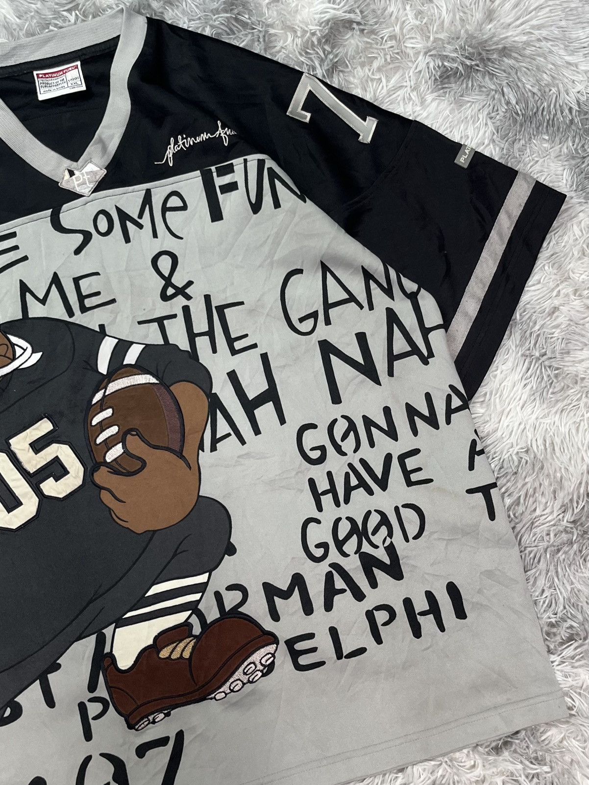 Fubu VINTAGE FUBU PLATINUM FAT ALBERT FOOTBALL SPORT JERSEY Size US XXL / EU 58 / 5 - 4 Thumbnail
