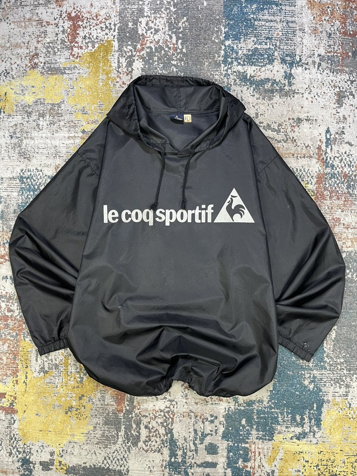 Le Coq Sportif Vtg Le Coq Sportif Back Big Logo Hooded Pullover Windbreaker Size US L / EU 52-54 / 3 - 3 Thumbnail