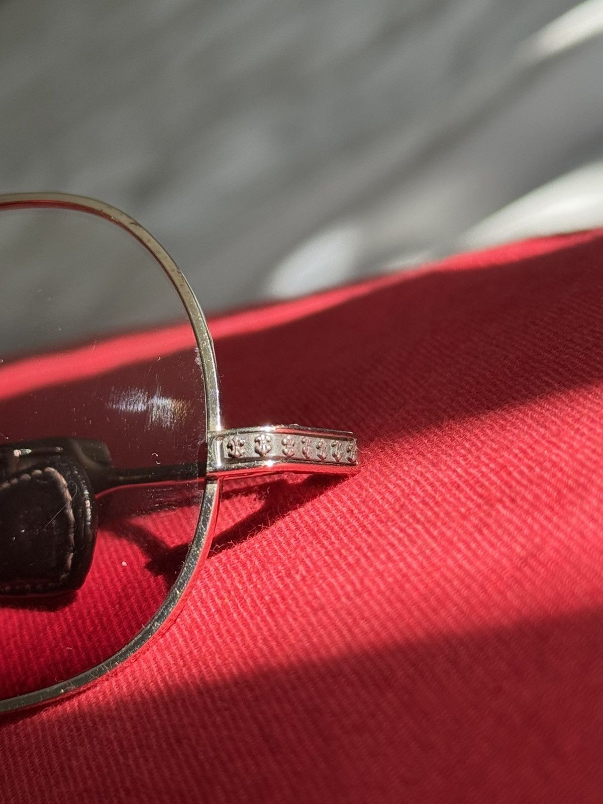 Chrome Hearts ARCHIVE Chrome Hearts Glasses "JOJO" - Rare Black Leather Size ONE SIZE - 7 Thumbnail