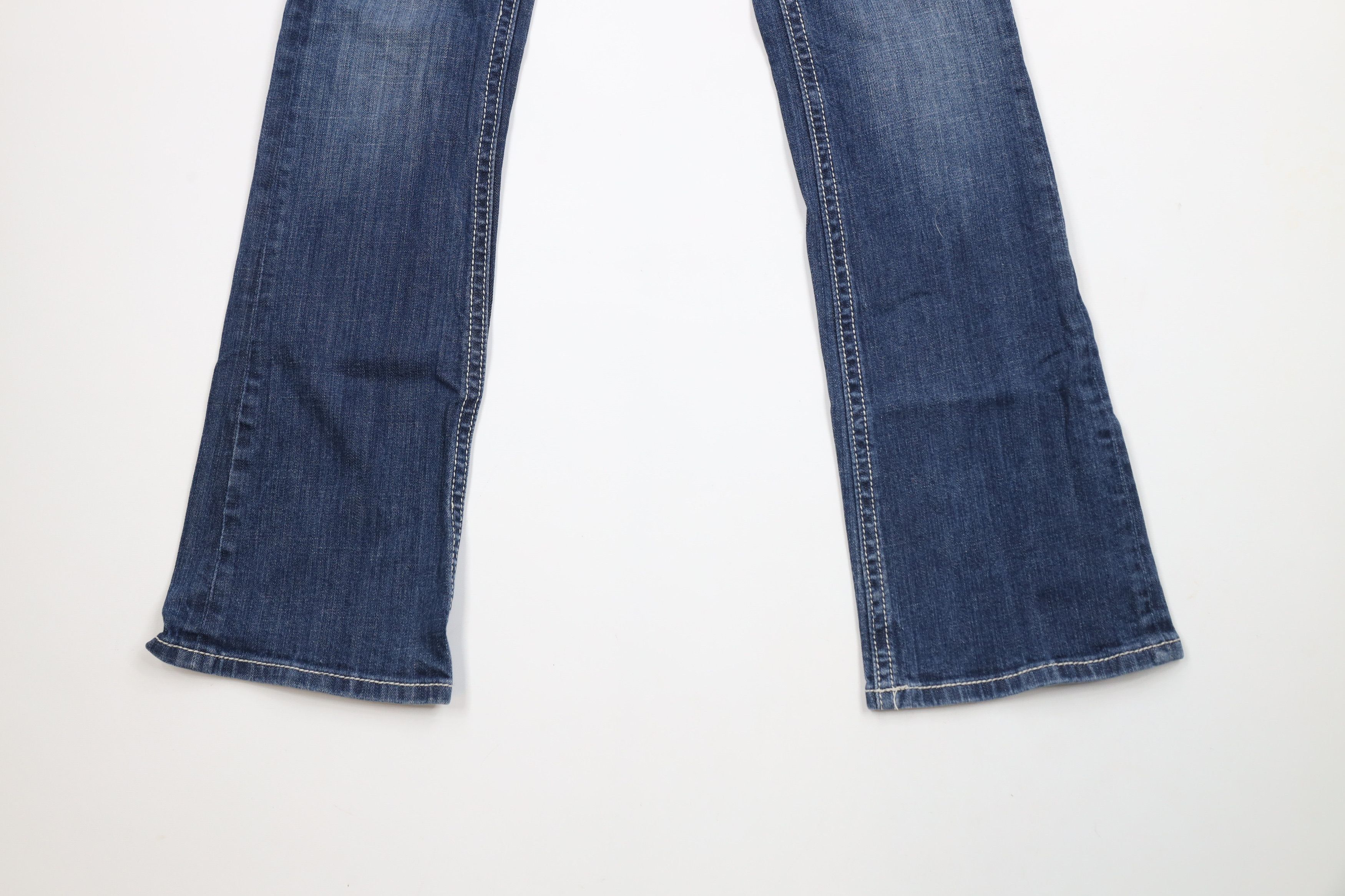 Miss Me × Vintage Miss Me Stitch Fleur de Lis Flared Bootcut Denim Jeans Blue Size 29" - 4 Thumbnail