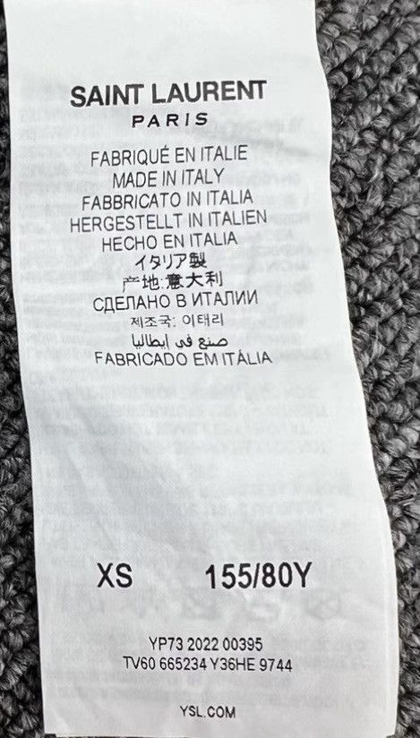Saint Laurent Paris Saint Laurent SLP Logo Print Short Sleeve K12 Size XS / US 0-2 / IT 36-38 - 7 Thumbnail
