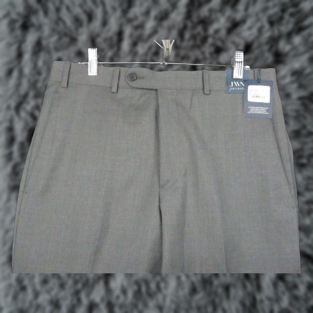Nordstrom VINTAGE John W. Nordstrom Dress Pants Men 32 R Gray Wool Traditional NWT Fil Flat Front Straight 34 In Inseam Mens Regular Dress Pants Size US 32 / EU 48 - 1 Thumbnail