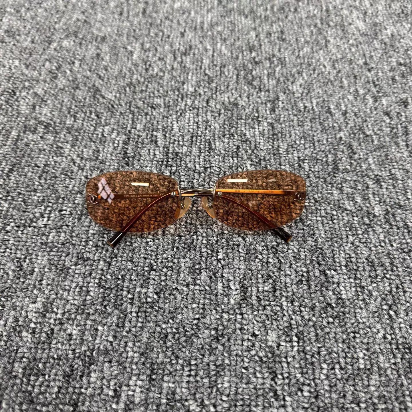 Chanel Chanel Rimless Orange Sunglasses Jennie 99 New Size ONE SIZE - 2 Thumbnail