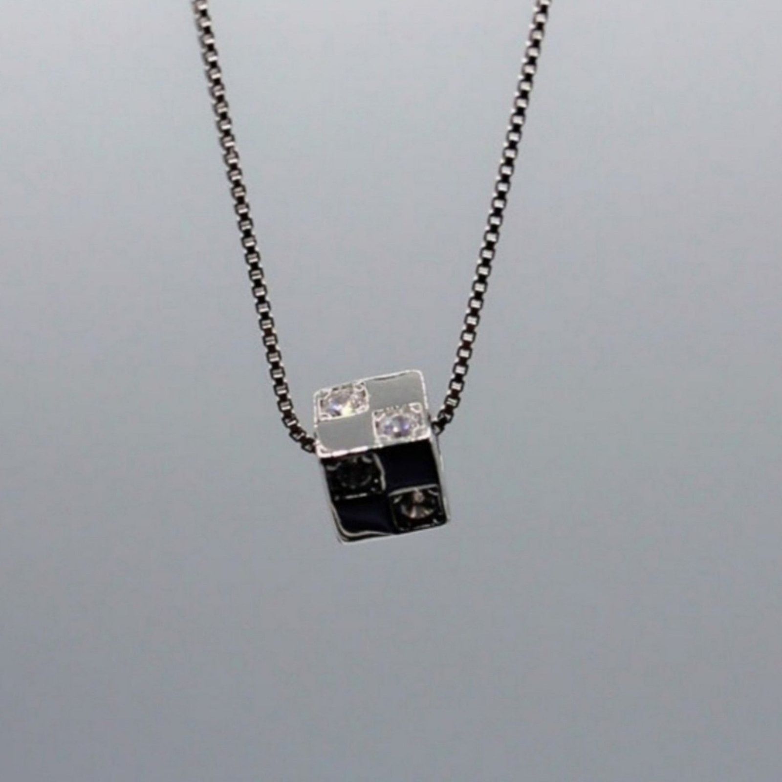 Other Square Cube Pendant Necklace Minimalist Silver 925 NWT Size ONE SIZE - 12 Thumbnail