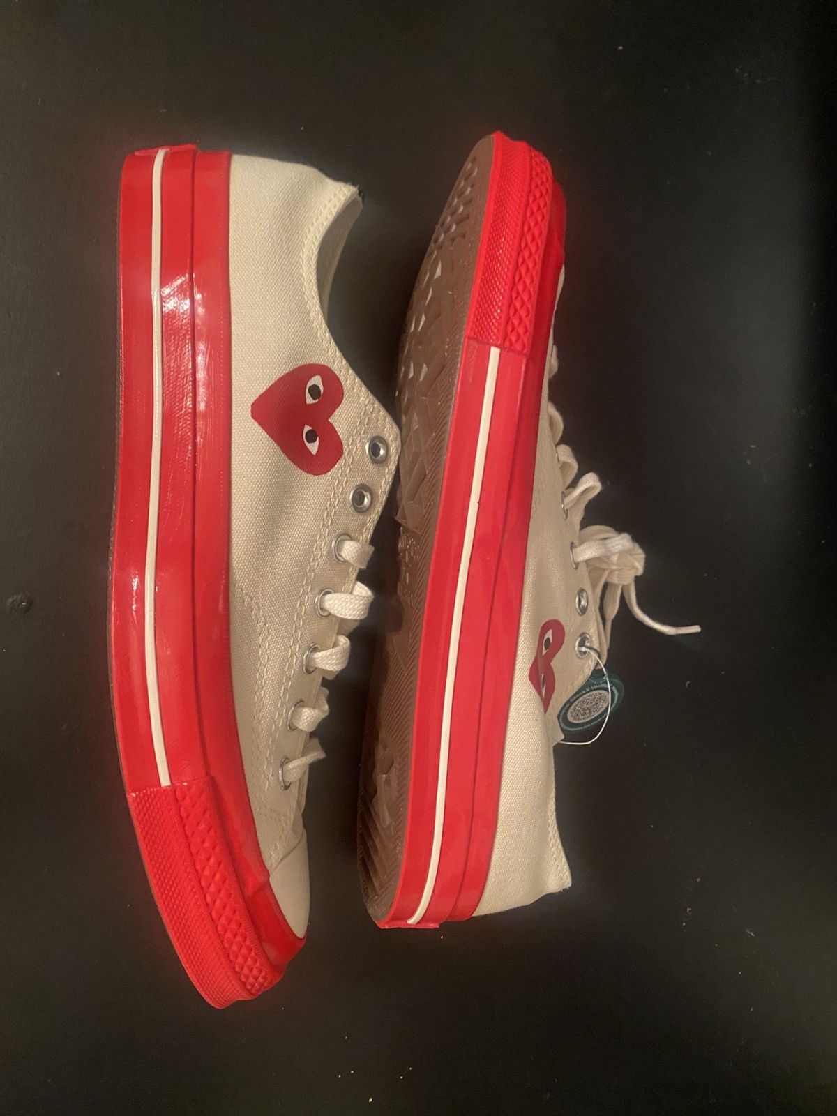 Comme des Garcons PLAY × Converse Converse Chuck Taylor All Star 70 Ox Comme des Garcons Egret Size US 10.5 / EU 43-44 - 3 Thumbnail