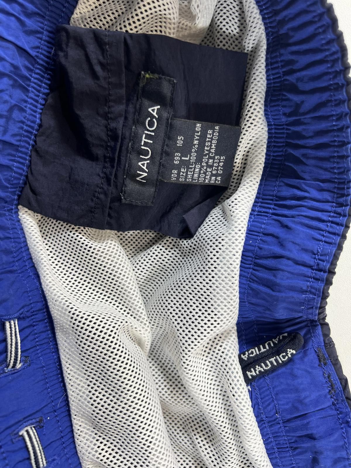 Nautica Nautica Men's Navy Swim Shorts with Yellow and White Accents Size US 34 / EU 50 - 5 Thumbnail