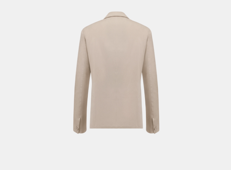 Dior o1w1db11025 513C21 Jacket with Buttoned Strap in Beige Size US S / EU 44-46 / 1 - 2 Thumbnail