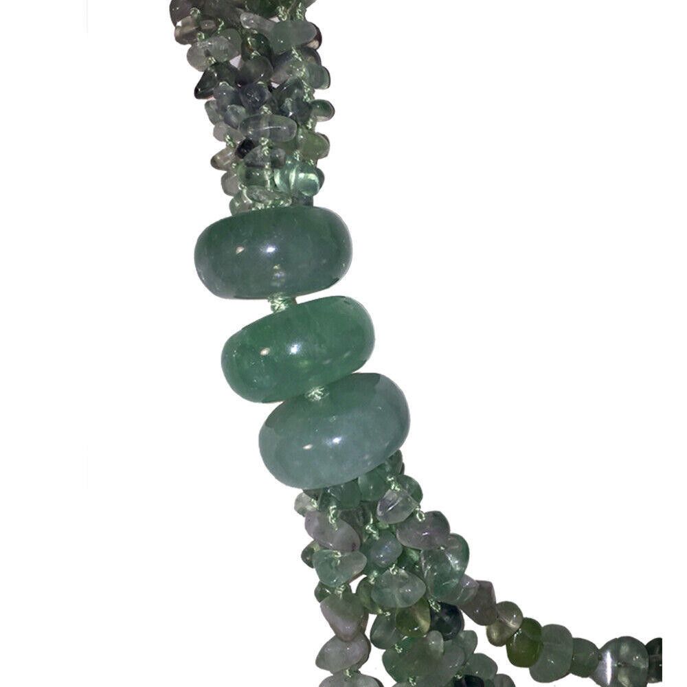 Designer Green Fluorite Bead Multi Stranded Necklace Size ONE SIZE - 3 Thumbnail