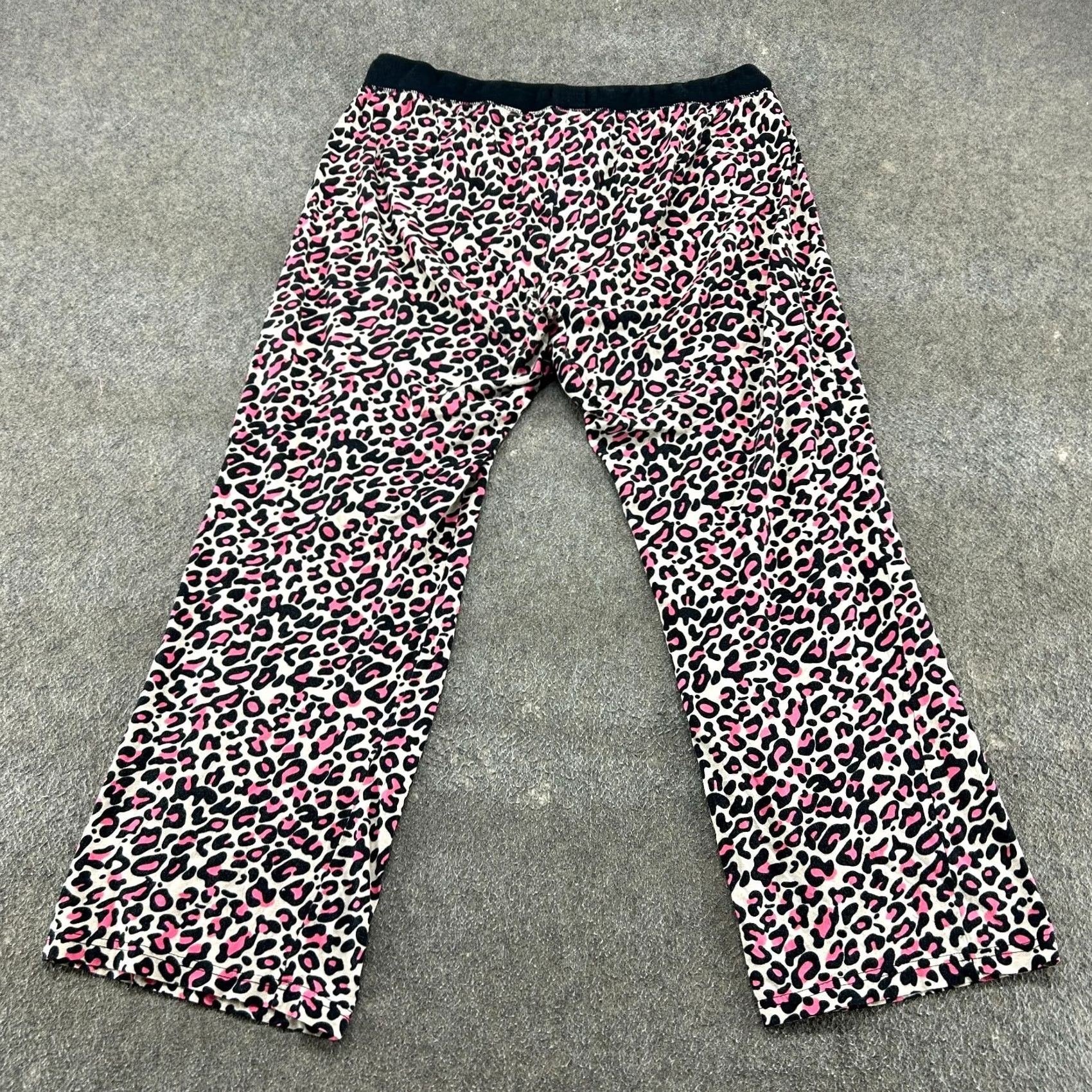 Joe Boxer VINTAGE Joe Boxer Sweatpants Women XL Pink Cream Leopard Animal Print Baggy 90s Cowboys Southwestern USA Stretch Pockets Size 24" / US 00 / IT 34 - 5 Thumbnail
