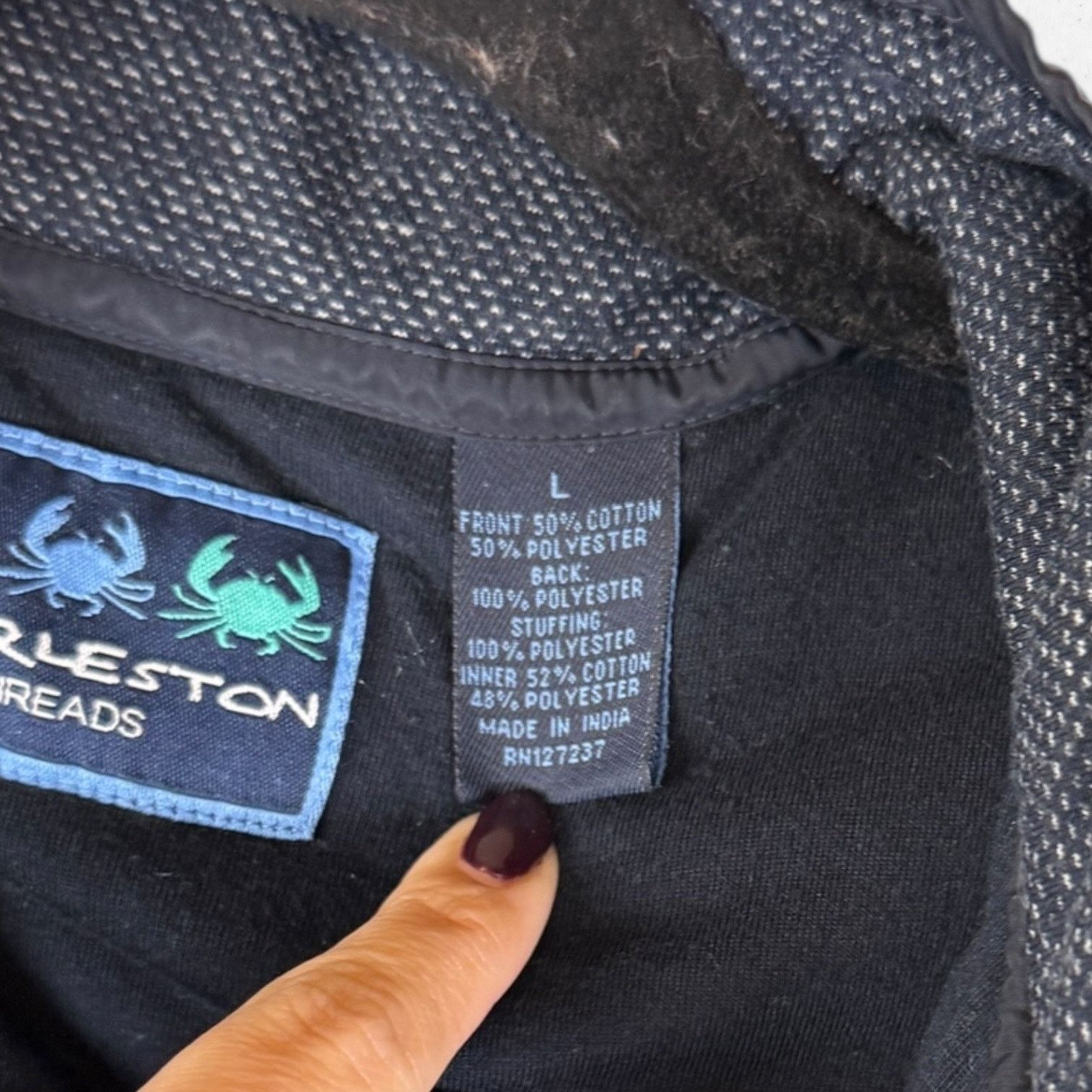 Other Charleston Threads Vest Men's L Vest Full Zip Blueish Gray Size US L / EU 52-54 / 3 - 5 Thumbnail