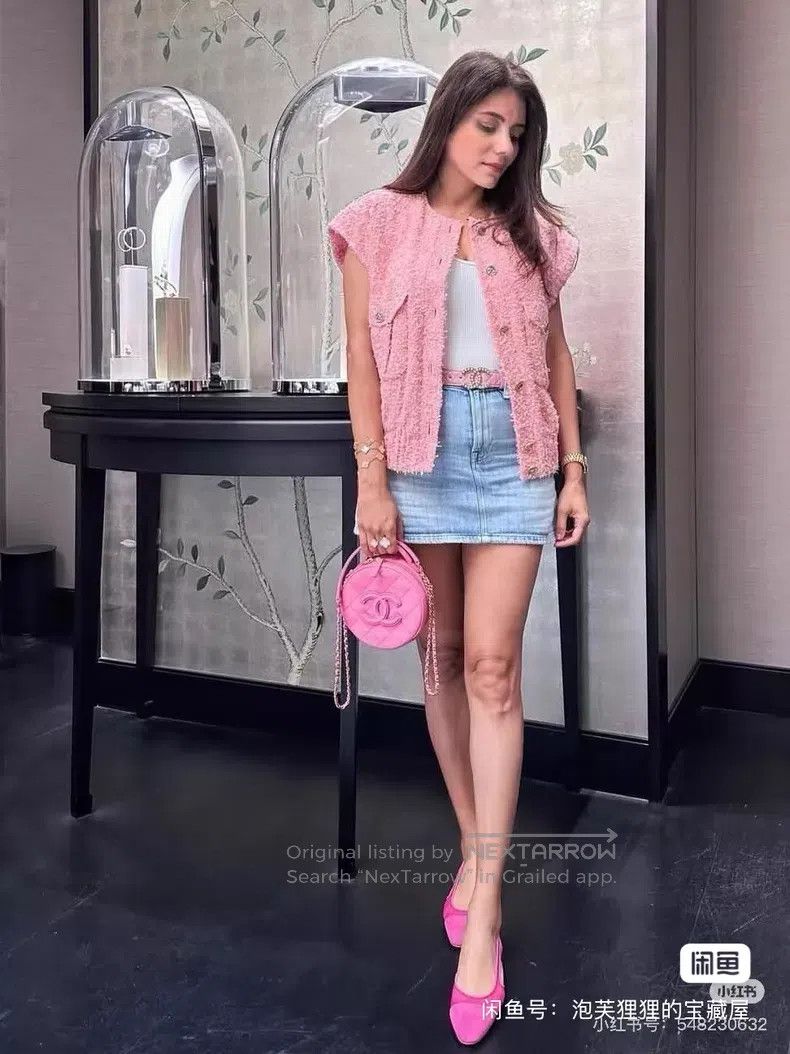 Chanel Chanel 21S spring and summer cherry blossom pink elastic h Size XXS / US 00 / IT 34 - 8 Thumbnail