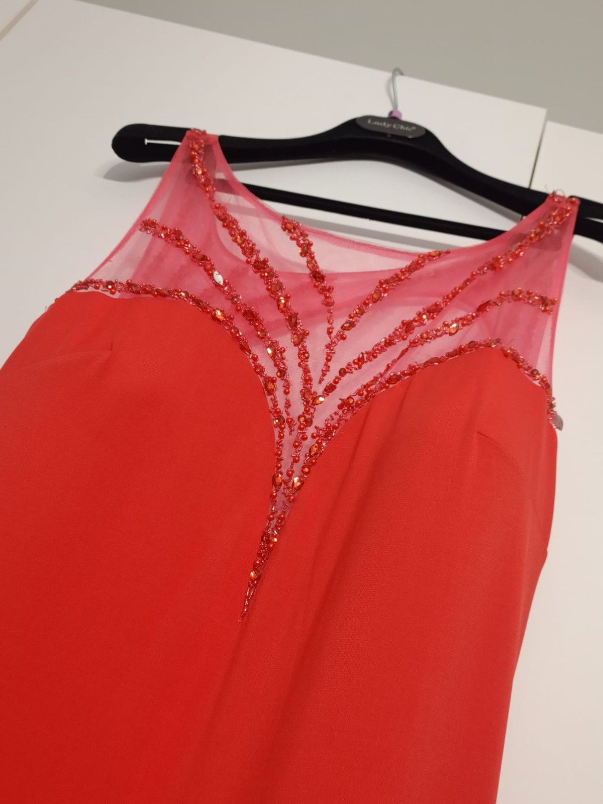 Other Dress with leg slit Coral Red size IT48 Size XL / US 12-14 / IT 48-50 - 4 Thumbnail