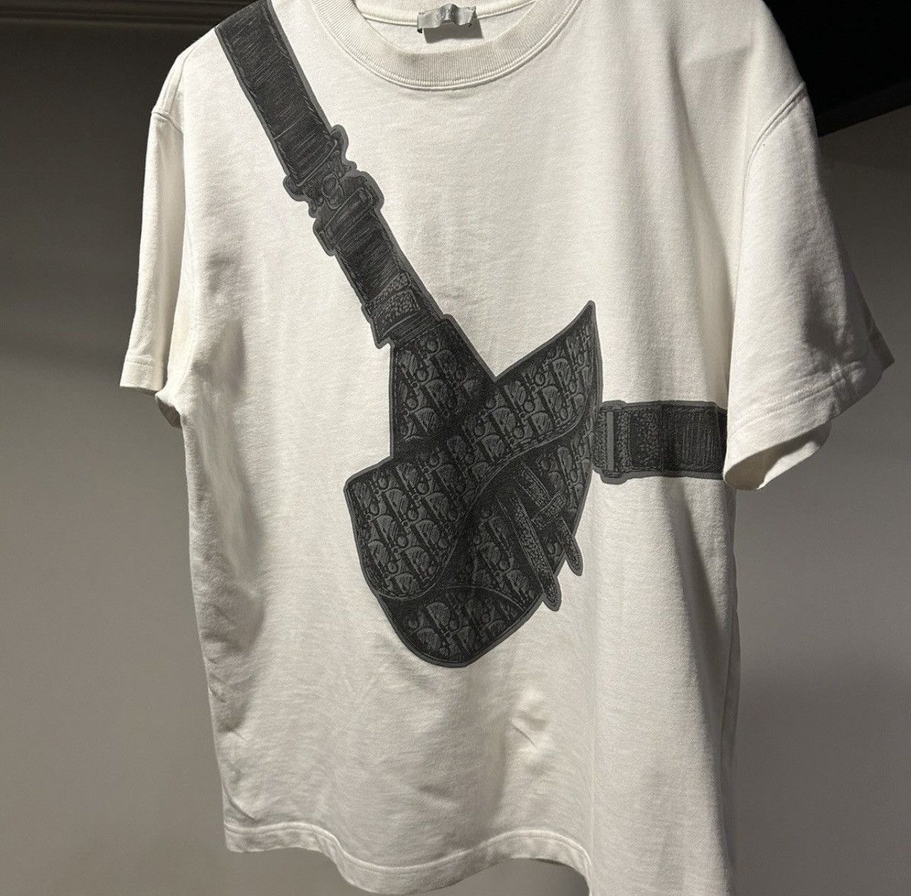 Black Dior Man Bag T Shirt Kimono-Inspired Shirt Black Virgin Wool - Main Image