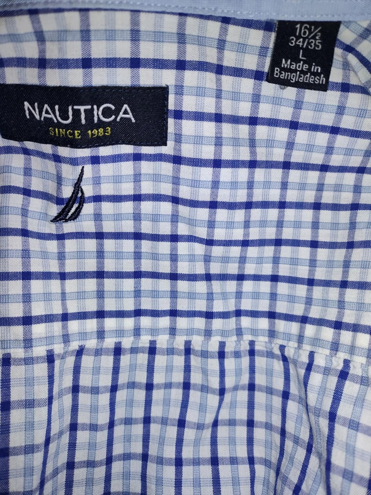 Nautica Nautica Men's Button-Down Long Sleeve Checkered Shirt Size US L / EU 52-54 / 3 - 6 Thumbnail