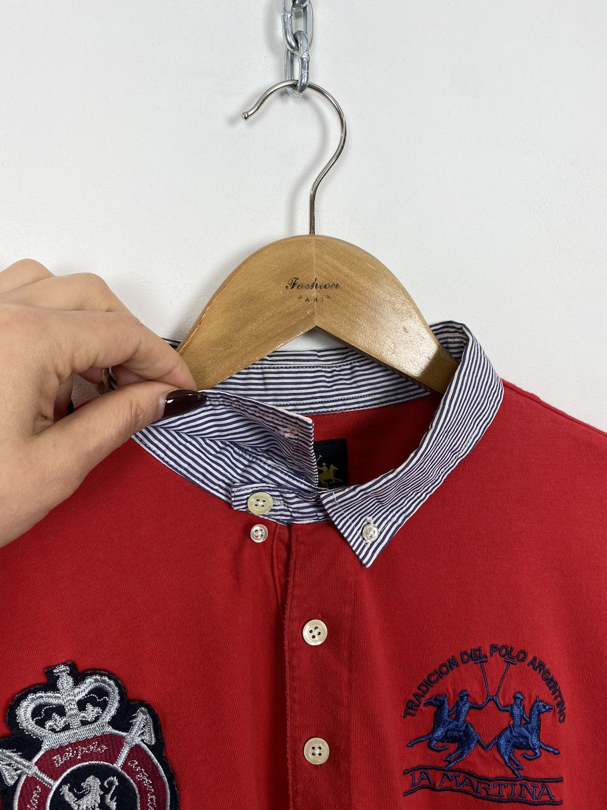 Vintage 🏇 La Martina Short Sleeve Polo Shirt Red Classic Size XL Red Size US XL / EU 56 / 4 - 3 Thumbnail
