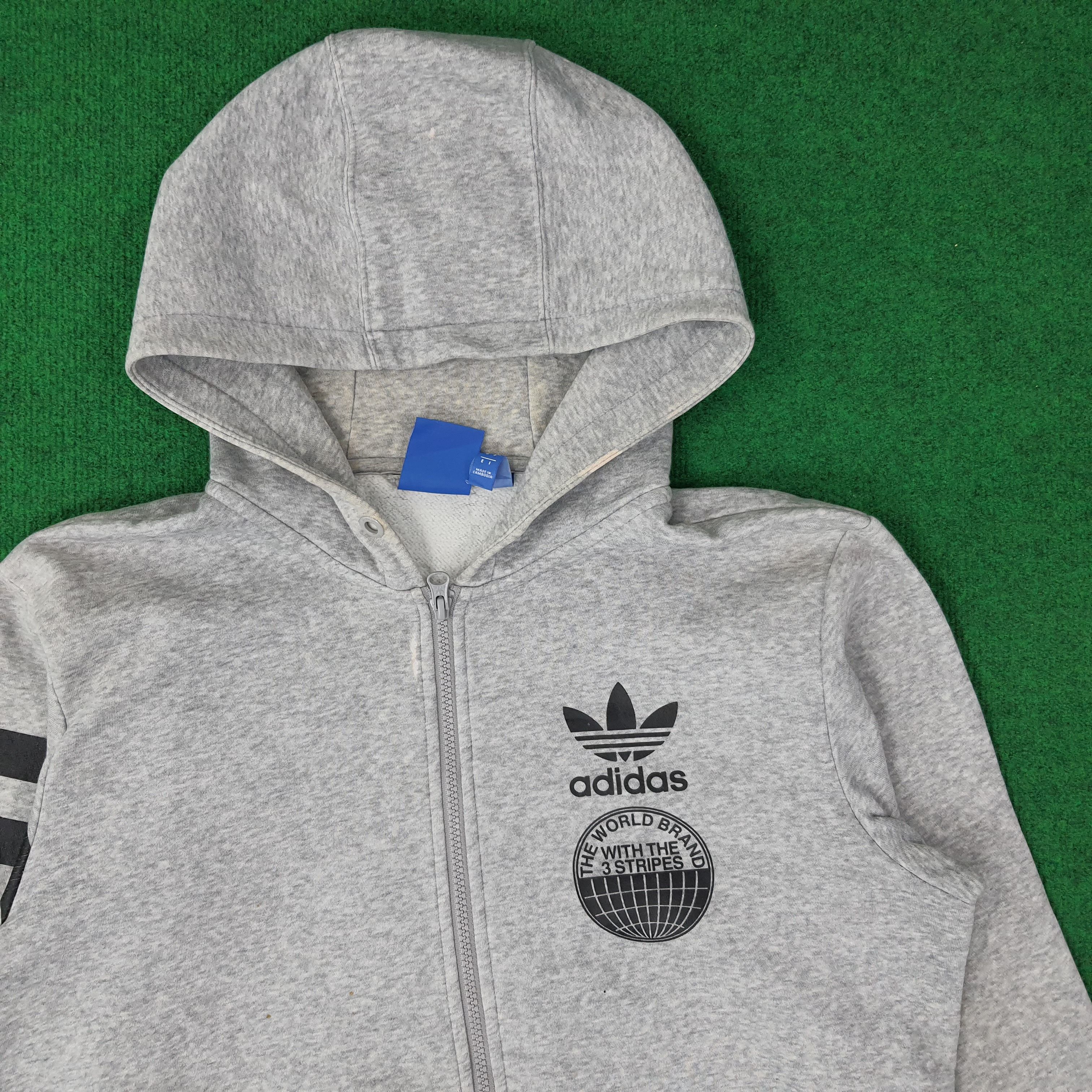 Adidas Vintage Adidas 3 Stripes Zipper Hoodie C261N27 Size US M / EU 48-50 / 2 - 2 Thumbnail