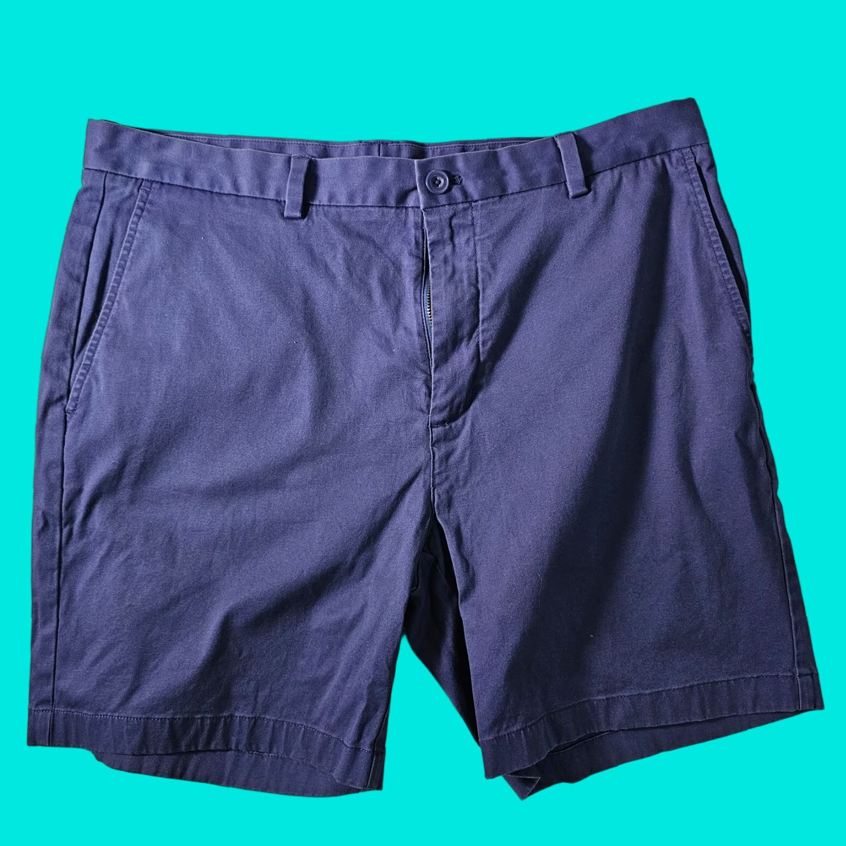 Vineyard Vines Vineyard Vines Chino Shorts Men 36 Indigo Blue Cotton Preppy Casual Regular Inseam 7" Stretch Pockets Flat Front Modern Vintage No Size US 36 / EU 52 - 1 Thumbnail