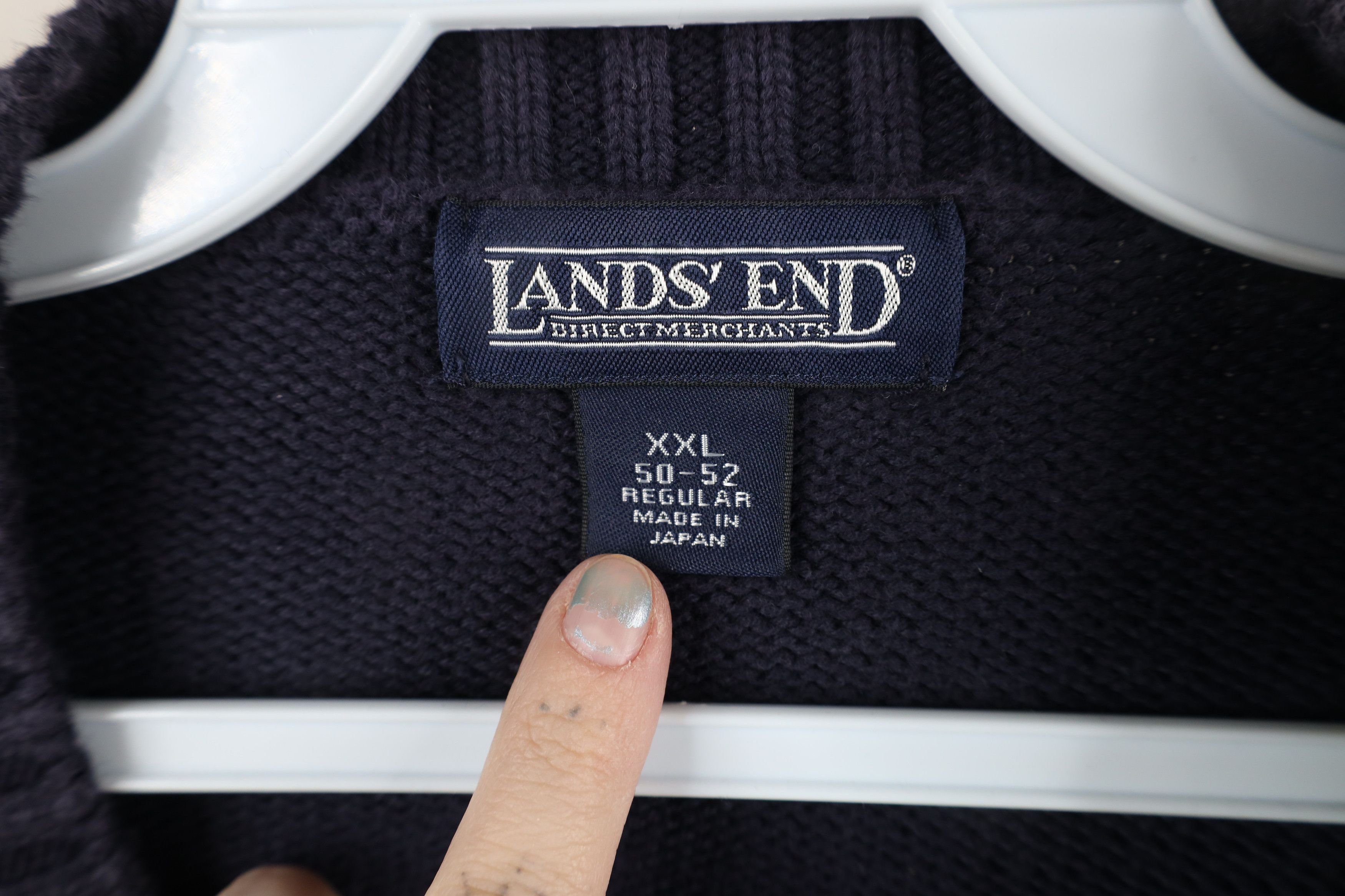 Lands' End × Vintage Vintage 90s Lands End University of Michigan Knit Sweater Size US XXL / EU 58 / 5 - 5 Thumbnail