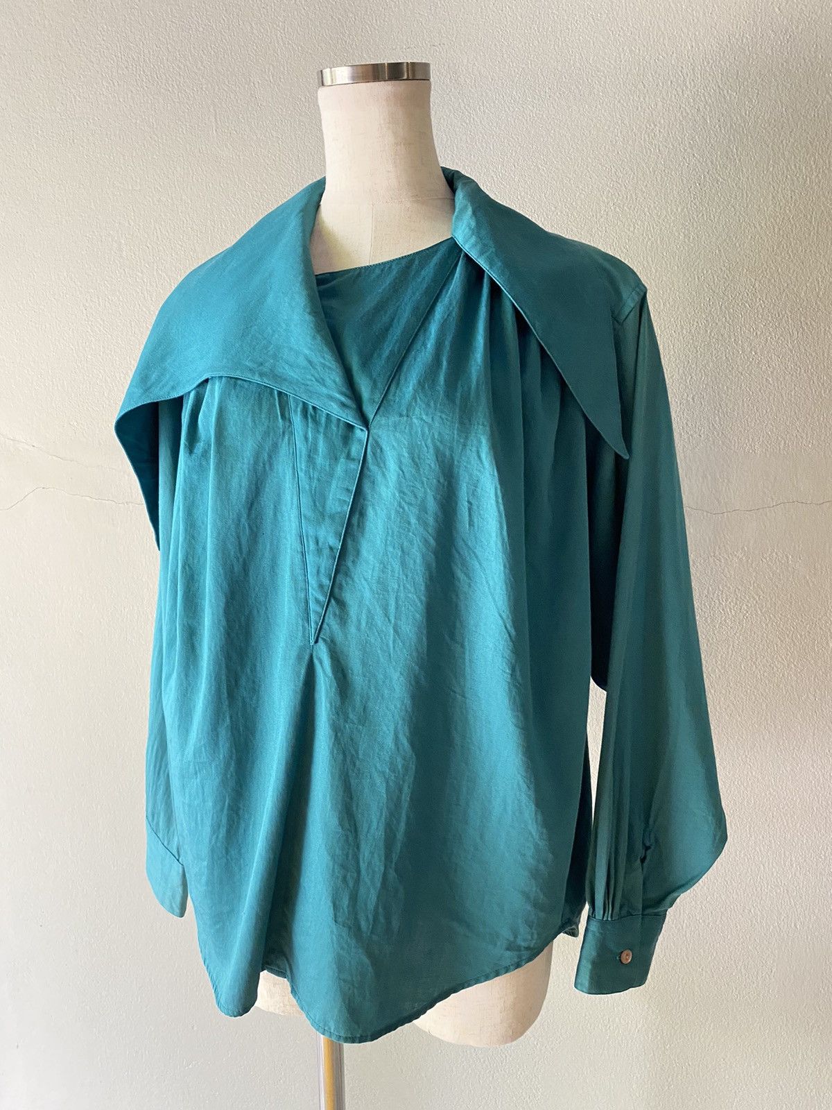 Kenzo KENZO Vintage turquoise green blouse Size M / US 6-8 / IT 42-44 - 6 Thumbnail