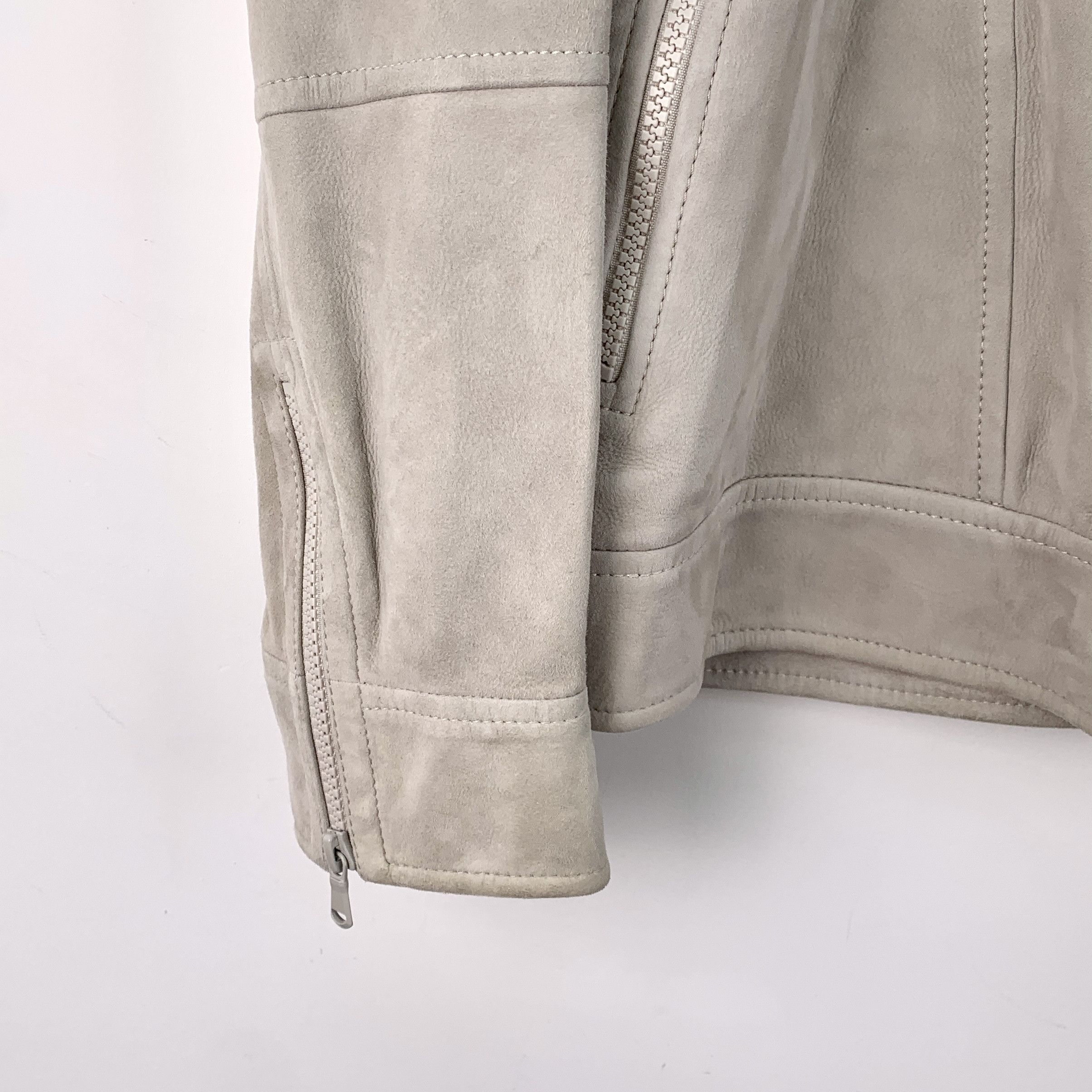 Brunello Cucinelli Brunello Cucinelli Grey Leather Zip Jacket (Size 40) Size US XXS / EU 40 - 8 Thumbnail