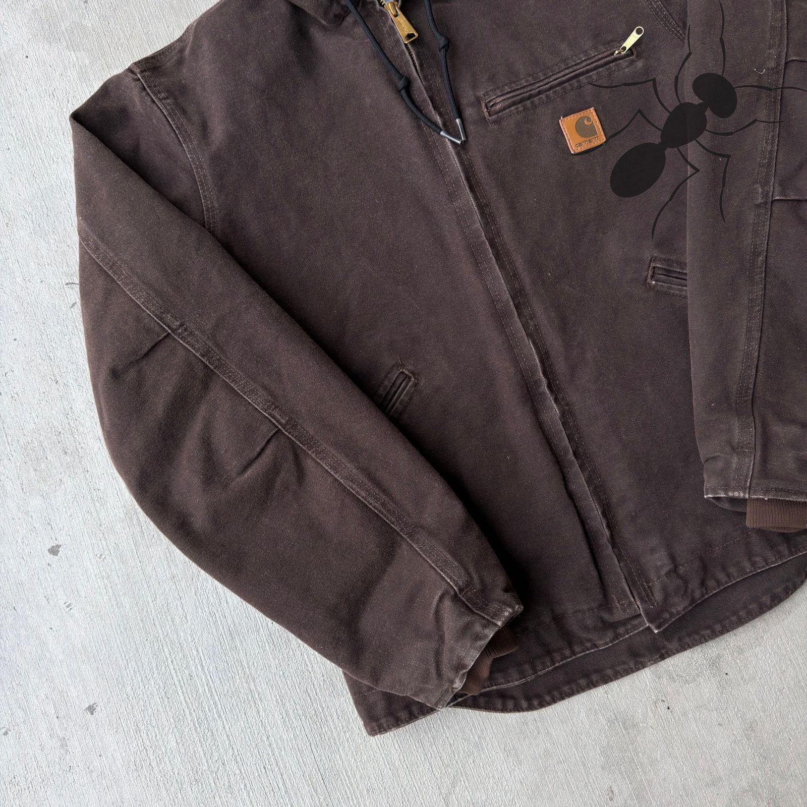Carhartt × Vintage Carhartt J141 DKB brown Sierra work wear jacket Size US S / EU 44-46 / 1 - 2 Thumbnail