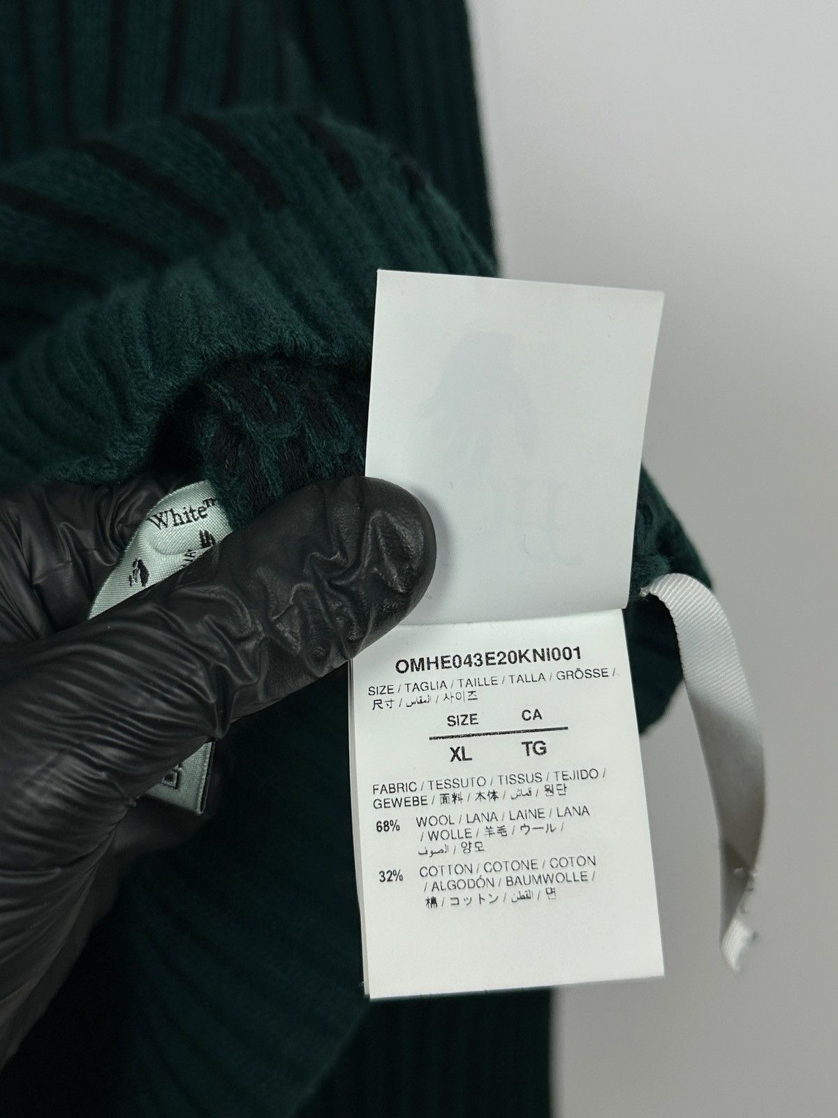 Off-White Off White Green Wool Cable Knit Sweater Size US XL / EU 56 / 4 - 23 Thumbnail