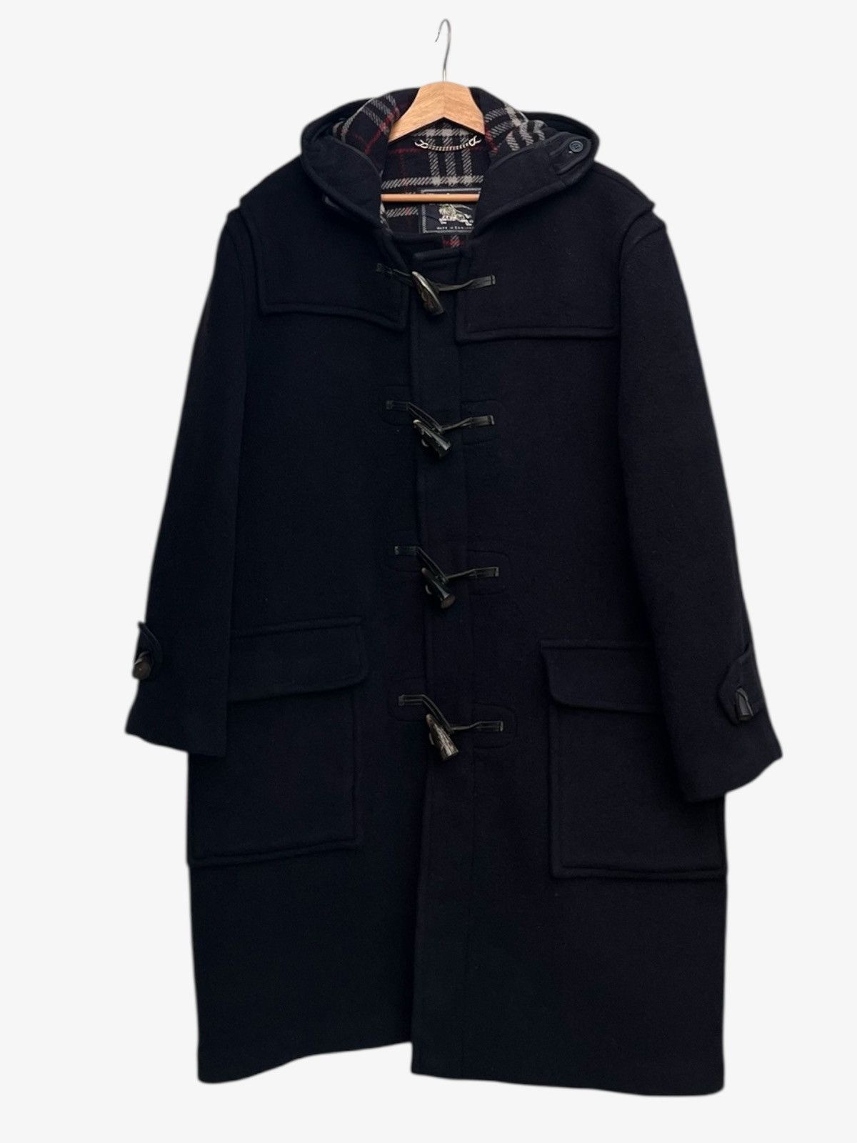Burberry Vintage Burberrys Navy Wool Duffle Coat Size US S / EU 44-46 / 1 - 1 Thumbnail