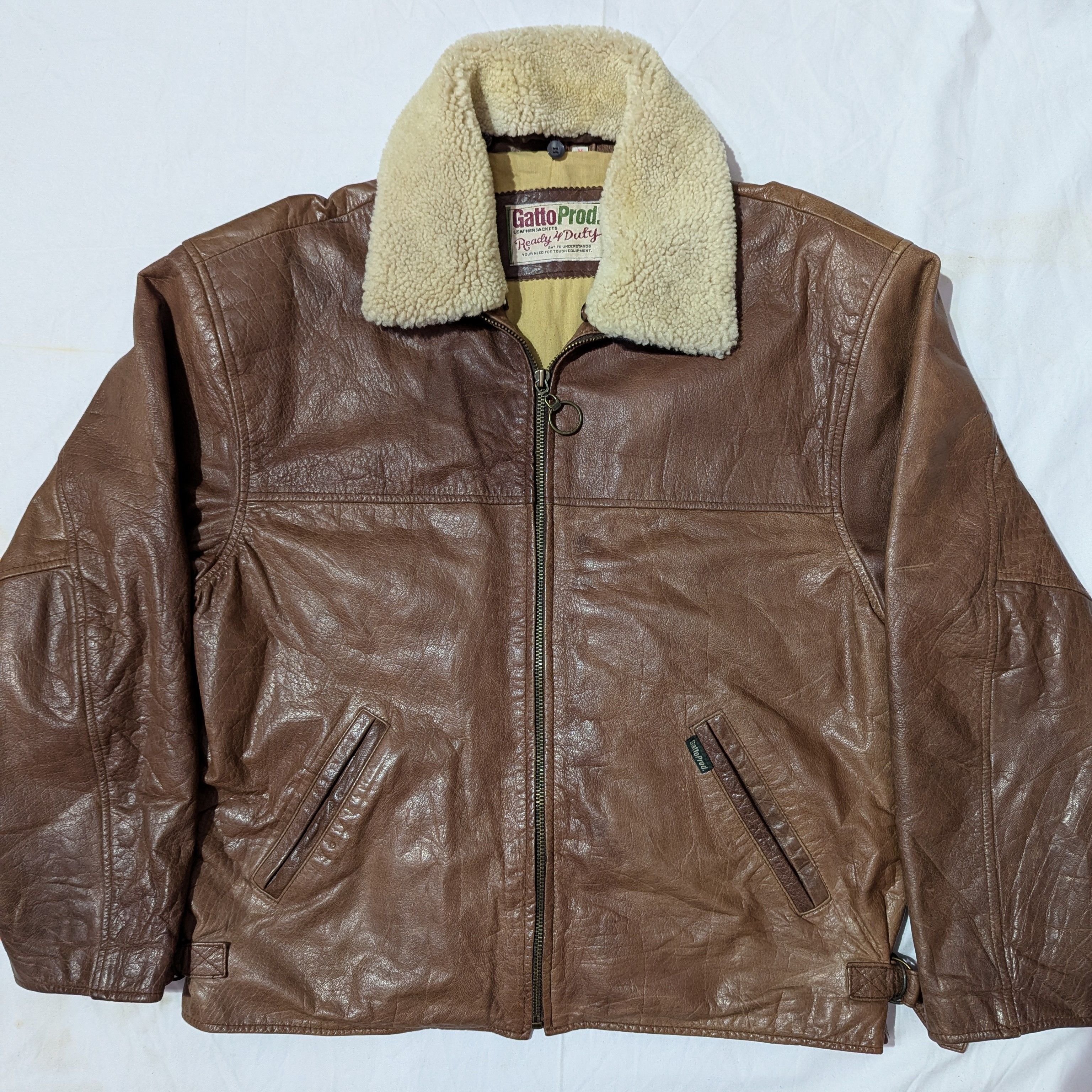 Other Vintage Gatto Prod Genuine Leather Jacket – Timeless Style Size US M / EU 48-50 / 2 - 1 Thumbnail
