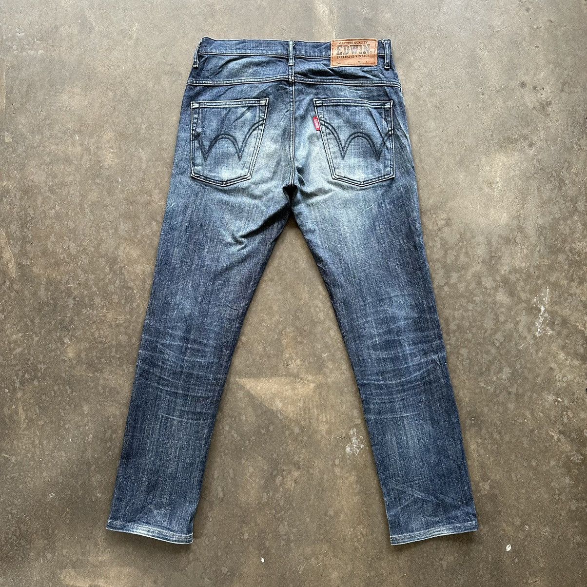 Edwin × Jean × Vintage Vintage Edwin Distressed Faded Denim Jean Pant W33 Size US 33 - 9 Thumbnail